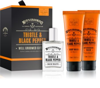 Scottish Fine Soaps Men’s Grooming Thistle & Black Pepper zestaw upominkowy IV. (dla mężczyzn)