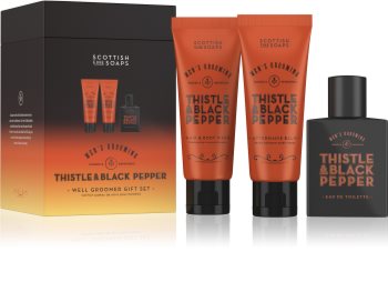 the scottish fine soaps company thistle & black pepper woda toaletowa 75 ml   zestaw 