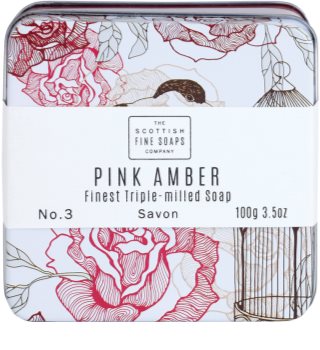 Scottish Fine Soaps Pink Amber luxusní mýdlo v plechové dóze