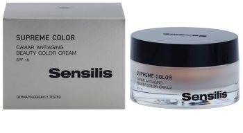 Sensilis Supreme Color crema antiarrugas con color para unificar el tono de la piel SPF 15