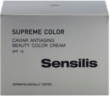 Sensilis Supreme Color crema antiarrugas con color para unificar el tono de la piel SPF 15