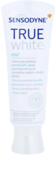 Sensodyne True White Mint Pasta de branqueamento para manchas no esmalte para dentes sensíveis