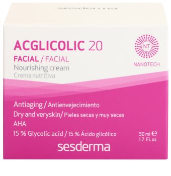 Sesderma Acglicolic 20 Facial výživný omlazující krém pro suchou až velmi suchou pleť