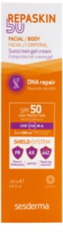 Sesderma Repaskin 50 сонцезахисний гель-крем для тіла SPF 50