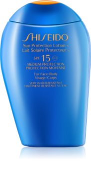 Shiseido Sun Protection молочко для засмаги для шкіри обличчя та тіла SPF 15