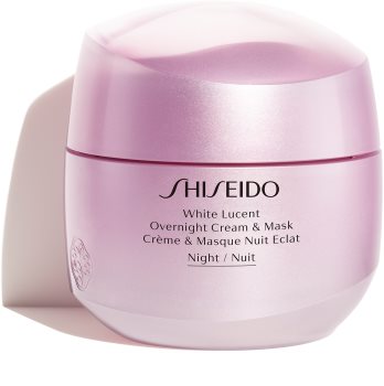 Shiseido White Lucent Overnight Cream & Mask feuchtigkeitsspendende Maske und Creme für die Nacht gegen Pigmentflecken
