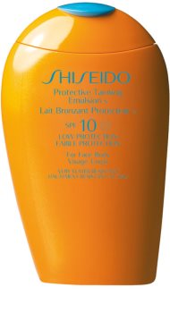 Shiseido Sun Care Protective Tanning Emulsion SPF10 Protective Tanning Emulsion for Face & Body SPF 10
