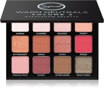 Sigma Beauty Warm Neutrals palette de fards à paupières