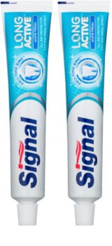 Signal Long Active White Fresh Bleaching Zahncreme für den frischen Atem Duo