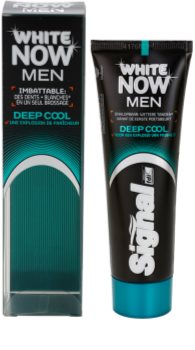 Signal White Now Men Deep Cool dentífrico para homens com efeito branqueador