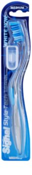 Signal White Now Style-Tech cepillo de dientes con tapa de viaje medio