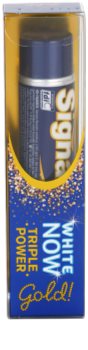Signal White Now Triple Power Gold pasta de dientes con efecto blanqueador
