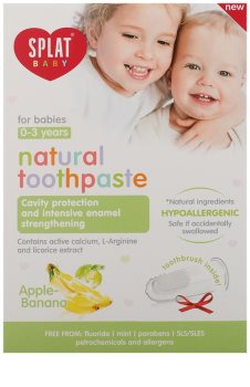 Splat Baby pasta de dentes natural com escova de massagem para crianças