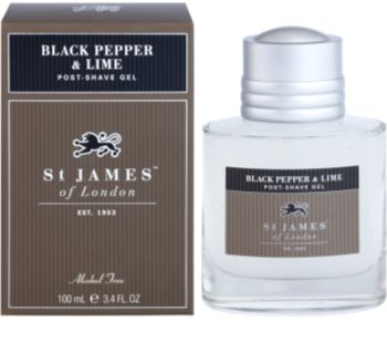 St. James Of London Black Pepper & Persian Lime borotválkozás utáni gél férfiaknak 100 ml