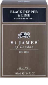 St. James Of London Black Pepper & Persian Lime borotválkozás utáni gél férfiaknak 100 ml