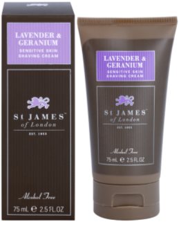 St. James Of London Lavender & Geranium Shaving Cream for Men 75 g Travel Packaging