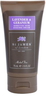 St. James Of London Lavender & Geranium Shaving Cream for Men 75 g Travel Packaging