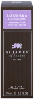 St. James Of London Lavender & Geranium Shaving Cream for Men 75 g Travel Packaging