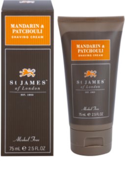 St. James Of London Mandarin & Patchouli creme de barbear para homens 75 ml formato de viagem