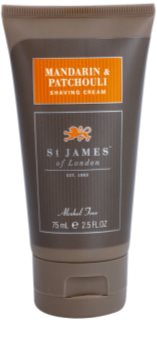 St. James Of London Mandarin & Patchouli creme de barbear para homens 75 ml formato de viagem