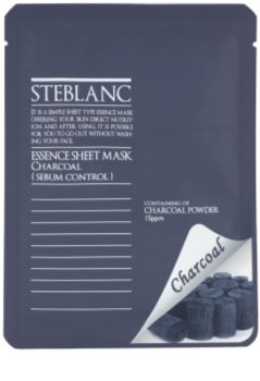 Steblanc Essence Sheet Mask Charcoal tisztító maszk zsíros bőrre