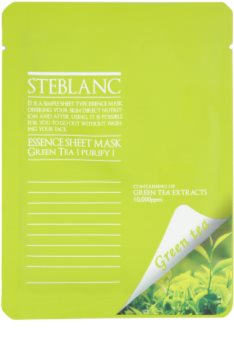 Steblanc Essence Sheet Mask Green Tea maschera detergente e calmante viso