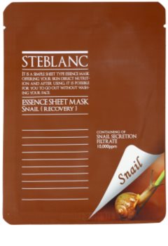 Steblanc Essence Sheet Mask Snail tápláló és megújító arcmaszk hidratáló hatással