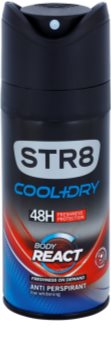 STR8 Cool & Dry Body React deospray per uomo 150 ml