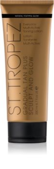 St.Tropez Gradual Tan Plus Sculpt and Glow Crema de corp tonifiere pentru bronzare treptata
