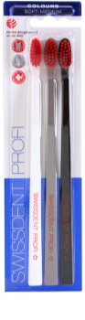 Swissdent Colours Trio Toothbrushes, 3 pcs