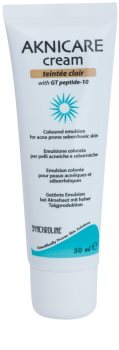 Synchroline Aknicare emulsão com cor para pele com acne e seborreica