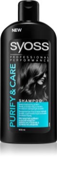 Syoss Purify & Care σαμπουάν για λιπαρό δέρμα του τριχωτού της κεφαλής και ξηρά άκρα