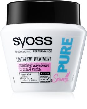 Syoss Pure Smooth maschera nutriente per capelli lisci e luminosi
