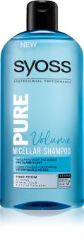 Syoss Pure Volume Volumizing Micellar Shampoo For Weak Hair