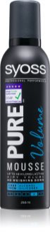 Syoss Pure Volume Styling Mousse For Long - Lasting Volume