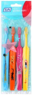 TePe Kids escovas de dentes para crianças extra macia 4 pcs