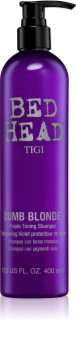TIGI Bed Head Dumb Blonde shampoing tonifiant violet pour cheveux blonds