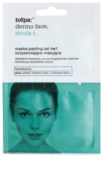 Tołpa Dermo Face T-Zone máscara-peeling-gel 4 em 1 para pele oleosa propensa a acne