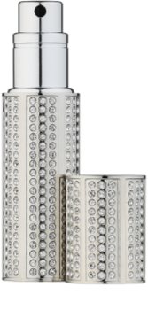 Travalo Divine szórófejes parfüm utántöltő palack unisex 5 ml Swarovski kristállyal Silver