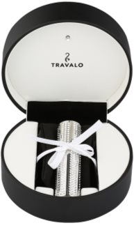 Travalo Divine szórófejes parfüm utántöltő palack unisex 5 ml Swarovski kristállyal Silver