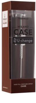 Travalo Milano Case U-change Metalen etui voor hervulbare verstuiver Unisex Brown