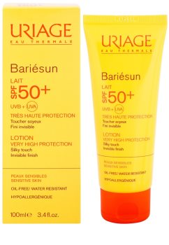 Uriage Bariésun hodvábne jemné ochranné mlieko na tvár a telo SPF 50+