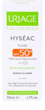 Uriage Hyséac fluido hidratante com efeito mate SPF 50+