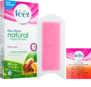 Veet Wax Strips Natural Inspirations™ voskové depilační pásky s arganovým olejem
