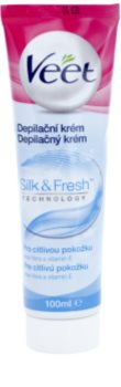 Veet Depilatory Cream Depilationscreme für die Beine für empfindliche Oberhaut