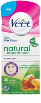 Veet Wax Strips Natural Inspirations™ voskové depilační pásky na obličej s arganovým olejem
