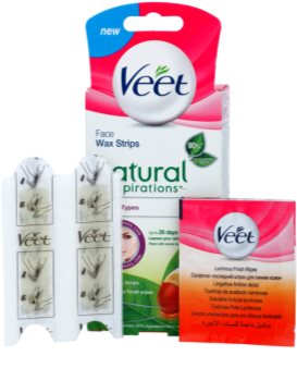 Veet Wax Strips Natural Inspirations™ voskové depilační pásky na obličej s arganovým olejem