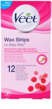 Veet Wax Strips plastry do depilacji woskiem z masłem shea, o zapachu czerwonych jagód
