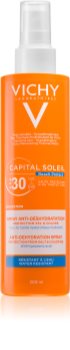 Vichy Capital Soleil Beach Protect többszörös védelmet nyújtó spray a dehidratáció ellen SPF 30