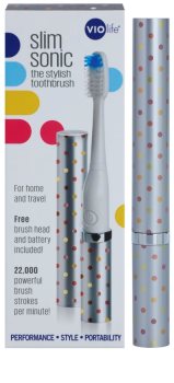 Violife Slim Sonic Silver Dots escova de dentes sónica elétrica com cabeça de reposição